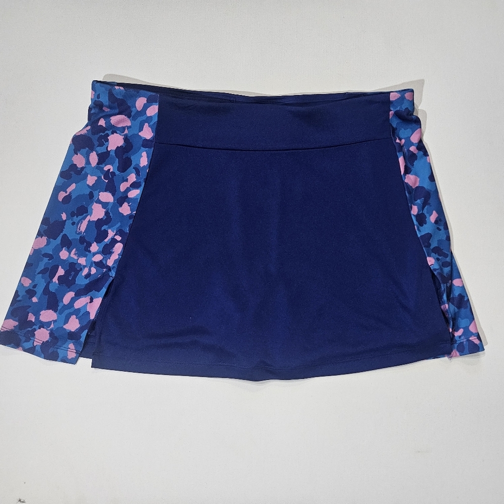 Grand Slam Performance Golf Skort Womens XL Blue Abstract Camo Sides‎ Activewear